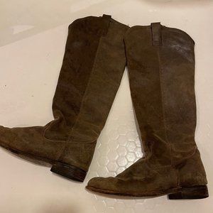 Dolce Vita Boots Womens 8 Western Style Tall Knee-High Brown Leather Pull On